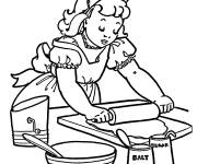 Coloriage M&eacute;tier de chef pour enfants