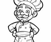 Coloriage Mod&egrave;le du chef drole