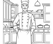 Coloriage Paysage e la cuisine du chef