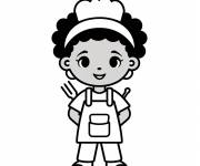 Coloriage Photo de chef amusante