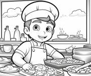 Coloriage Préparez du plaisir avec ce chef