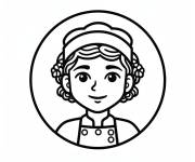 Coloriage Simple Chef coloriable