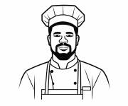 Coloriage Toque de chef cr&eacute;ative
