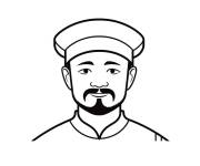 Coloriage Un chef chinois