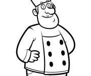 Coloriage Un chef obese