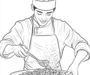 Coloriage Un Chef r&eacute;aliste