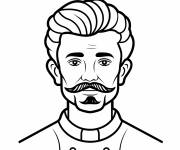 Coloriage Un chef sans chapeau