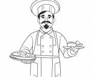 Coloriage Uniforme de chef en portrait
