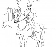 Coloriage Chevalier arm&eacute;