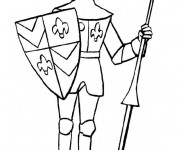 Coloriage Chevalier britannique facile