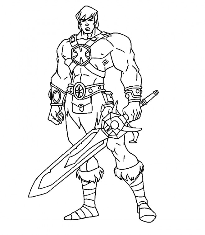 Coloriage Chevalier combattant dessin gratuit à imprimer