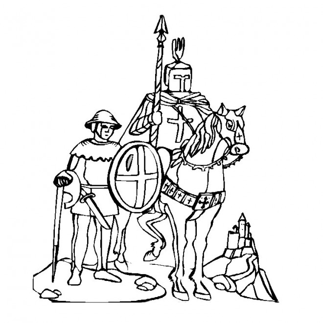 Coloriage Chevalier gratuit à imprimer
