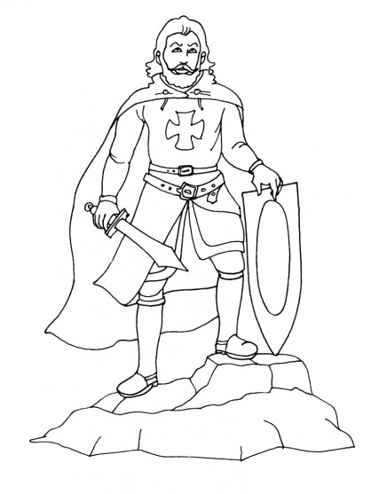 Coloriage Chevalier Templier Dessin Gratuit A Imprimer