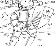 Coloriage Jeune prince Chevalier