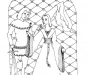 Coloriage Le prince et la princesse