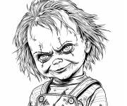 Coloriage Autographe de Chucky