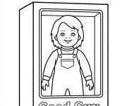 Coloriage Bo&icirc;te &agrave; poup&eacute;e Chucky