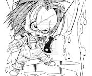 Coloriage Caricature de Chucky