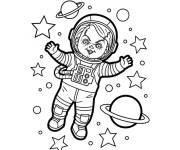 Coloriage Chucky astronaute dans l'espace