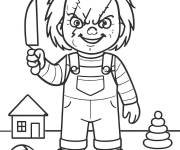 Coloriage Chucky au crayon