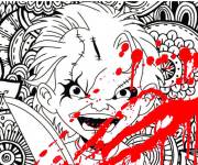 Coloriage Chucky avec du sang