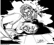 Coloriage Chucky commence sa crime