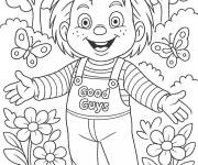 Coloriage Chucky dans la nature