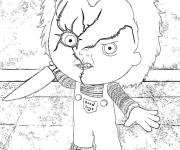 Coloriage Chucky d&eacute;figur&eacute;