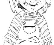 Coloriage Chucky dessin&eacute; &agrave; la main