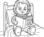 Coloriage Chucky en lisant