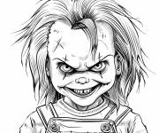 Coloriage Chucky en souriant jpg