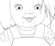 Coloriage Chucky en vecteur