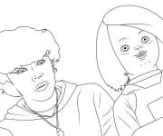 Coloriage Chucky et Jake de la nouvelle s&eacute;rie d'horreur