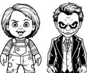 Coloriage Chucky et Joker
