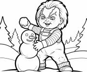 Coloriage Chucky et le bonhomme de neige