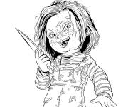 Coloriage Chucky h&eacute;ros du film d'horreur