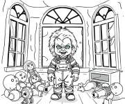 Coloriage Chucky la poup&eacute;e qui fait peur