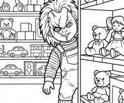 Coloriage Chucky Lurks in Toy Store