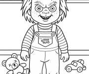 Coloriage Chucky personnage d'horreur