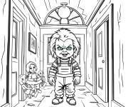 Coloriage Chucky pour maternelle