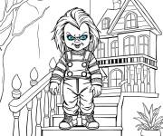 Coloriage Chucky qui tue