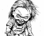 Coloriage Chucky r&eacute;aliste