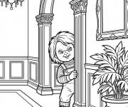 Coloriage Chucky se cache dans la maison