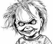 Coloriage Chucky stylis&eacute;