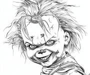 Coloriage Chucky te vise les yeux
