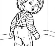 Coloriage Chucky tourne la t&ecirc;te