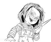 Coloriage Chucky vectoriel