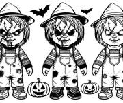 Coloriage D&eacute;guisement Chucky