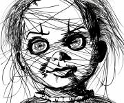 Coloriage Illustration abstraite de Chucky