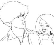 Coloriage Jake et le regard mal&eacute;fique de Chucky